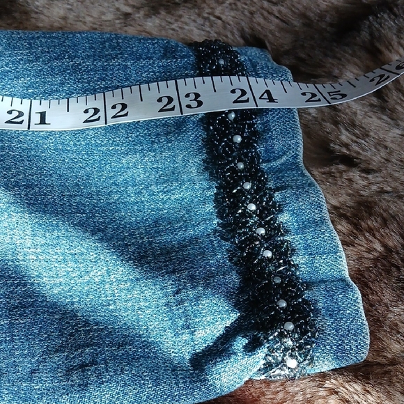 MOTTO Blue Denim Jacket with Black Studs - Picture 10 of 12